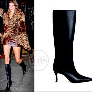 Rare By Far Stevie boots brown leather practically new!